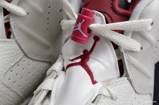 Jordan Retro 6 white Maroon 384664-116 Air 0727